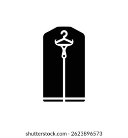 Black Icon of Dry Cleaning Hanger Bag with Zipper