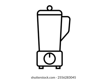 Black icon of electric coffee maker on white background