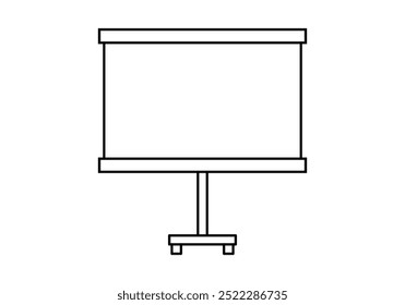 Black icon of empty blank whiteboard