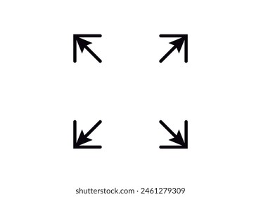 Icono negro para expandir la Imagen Video o
