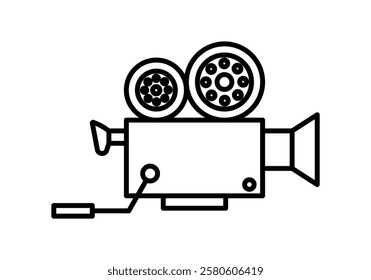 Black icon of film or television video camera