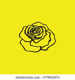 Black icon flower abstract vector image

