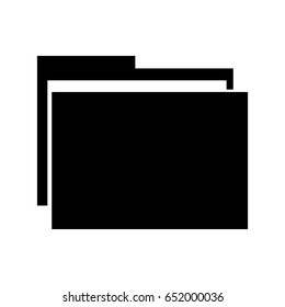 black icon folder cartoon