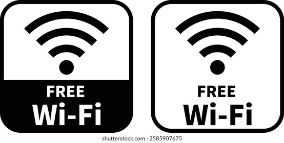 Black icon with FREE Wi-Fi