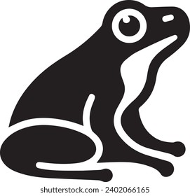 Black icon of a frog