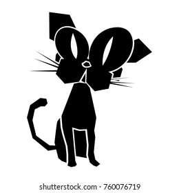 black icon funny cat