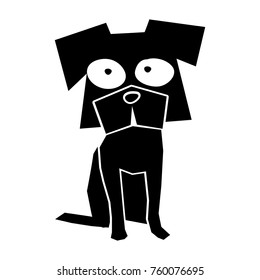 black icon funny doggy