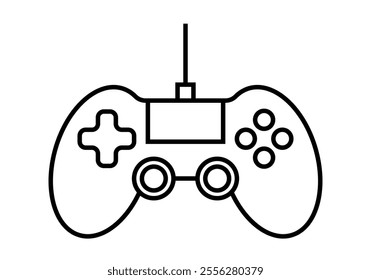 Black icon of a game console controller or controller