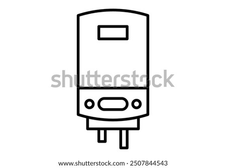 Black icon of a gas heating boiler
