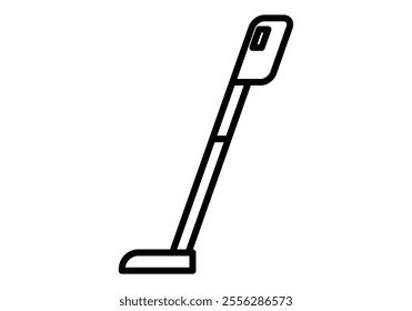 Black icon of handheld vacuum cleaner on white background