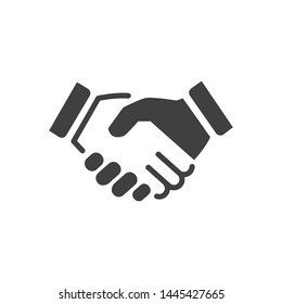 black icon handshake. background for business and finance