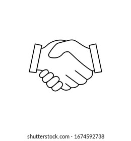 black icon handshake. background for business and finance