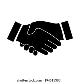 black icon handshake. background for business and finance