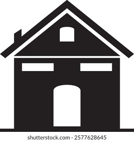 Black icon House illustration can be used for web elements, android, flat icon