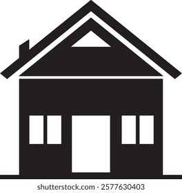 Black icon House illustration can be used for web elements, android, flat icon