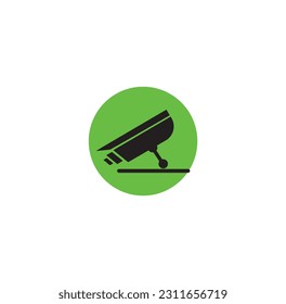 Black icon illustration for  camera .CCTV icon vector illustration in solid style about internet of things for any projects, use for website mobile app presentation.