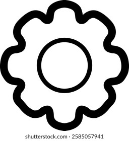 black icon illustration of vector setting symbol
