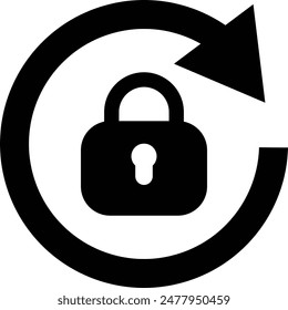 Icono negro que indica bloqueo de rotación de pantalla en un smartphone o tablet