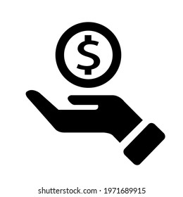 Black icon for investment theme, investment vector collection.