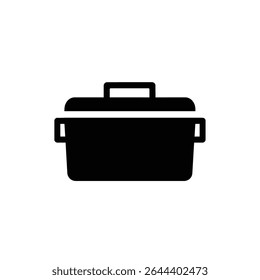 Black icon of a kitchen cooking pot.