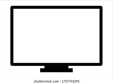 Black icon of a large screen.