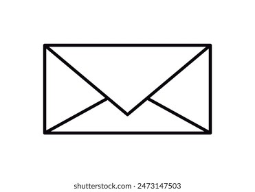 Black icon of a letter envelope