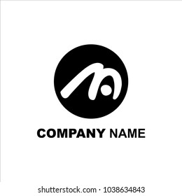 Black Icon The Letter M With Rounded Base
