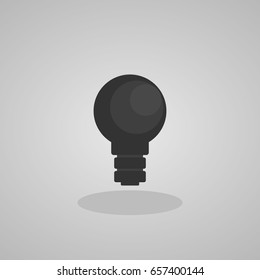 Black icon - light bulb icon