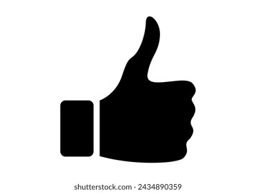 Black icon of like hand with thumb up.