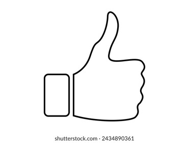 Black icon of like hand with thumb up.
