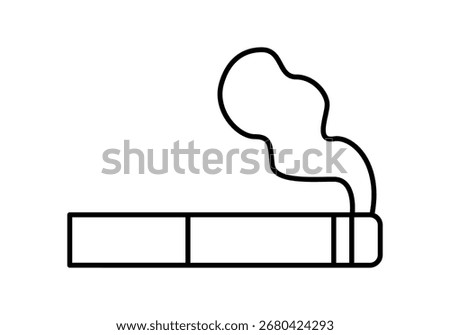 Black icon of a lit cigarette
