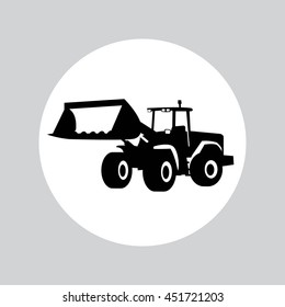Black icon loader on white background. Vector illustration. Eps10.