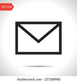 black icon of mail