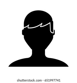 black icon man face cartoon