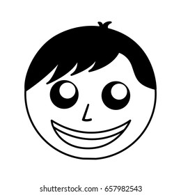 black icon man face cartoon