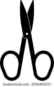 black icon of manicure scissors without background