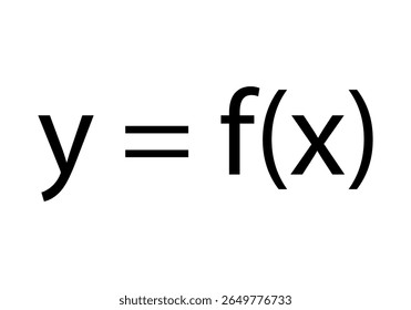 Ícone preto de uma equação ou função matemática