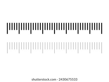 Schwarzes Symbol der Messung in Zentimetern.