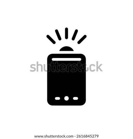 Black Icon of a Mobile Hotspot Device with Signal, Filled Design