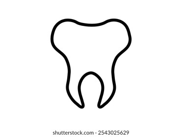 Ícone preto de molar ou dente