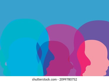 Icono negro de caras multicolores que representan fraternidad.