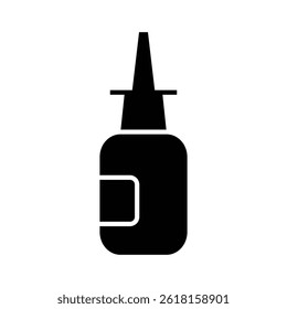 Black icon of nasal spray bottle design