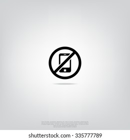 Black icon no cellphone