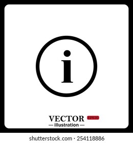 Black icon on white background. Black icon on white background. icon of info,   vector illustration, EPS 10