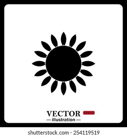 Black icon on white background. gas burner gas stove.