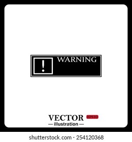 Black icon on white background. Frame warnings, important information security. Vector illustration EPS 10