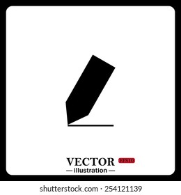 Black icon on white background. pencil, vector, EPS 10