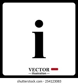 Black icon on white background. icon of info,   vector illustration, EPS 10