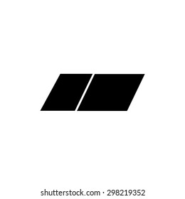 Black icon on white background eraser