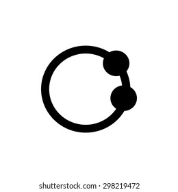 Black icon on white background fitness hoop